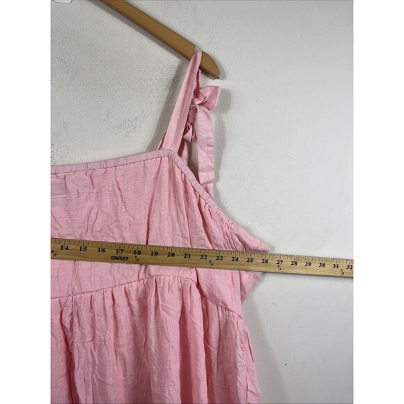 Torrid Womens 5X Spaghetti Strap Pinafore Button Front Mini Dress Pink NWT $75 - Picture 5 of 6
